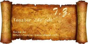 Teszler Zénó névjegykártya